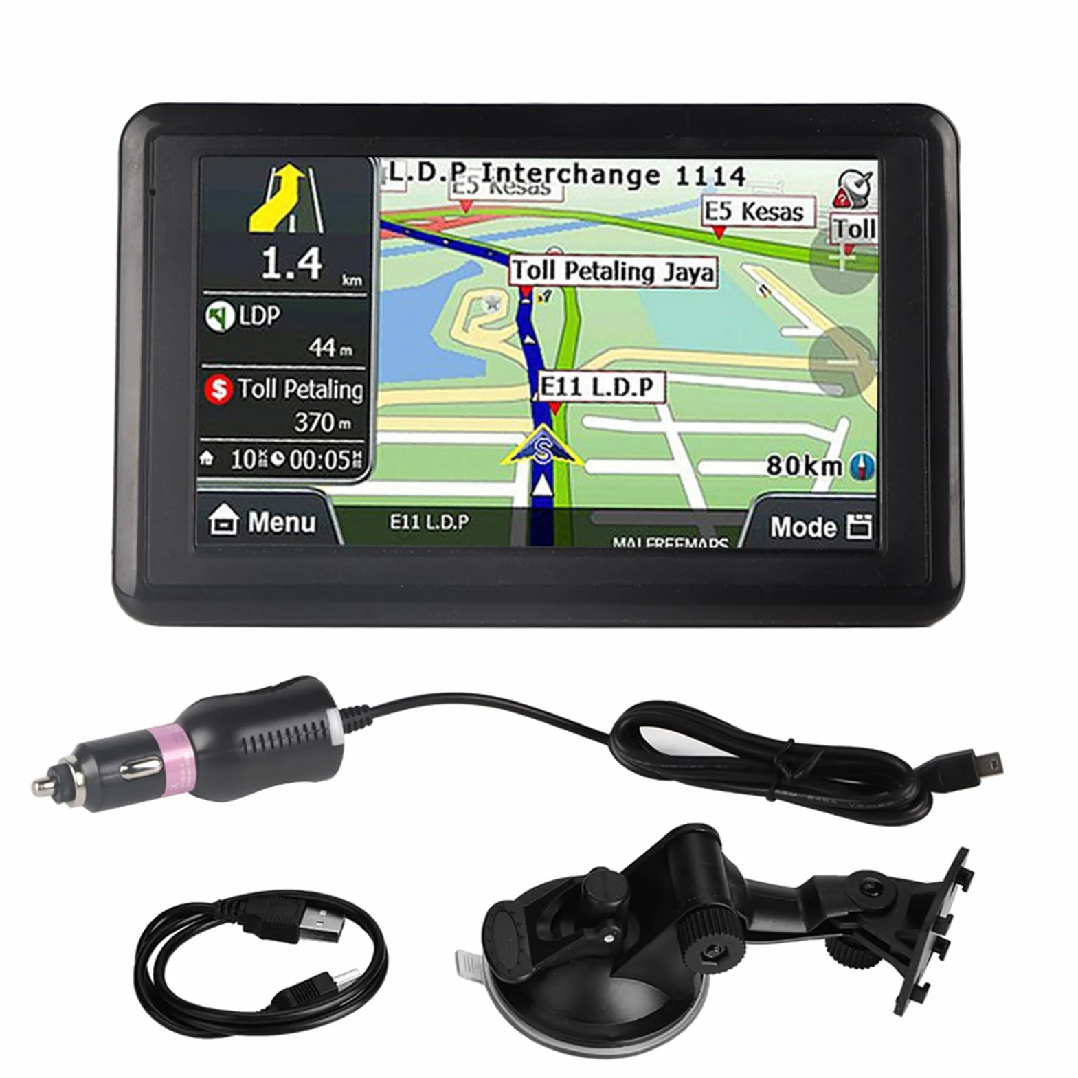 Navigateur de Voiture à écran Tactile, Navigation GPS de Voiture Professionnelle 5 Pouces pour Camping-car de Camion de Voiture